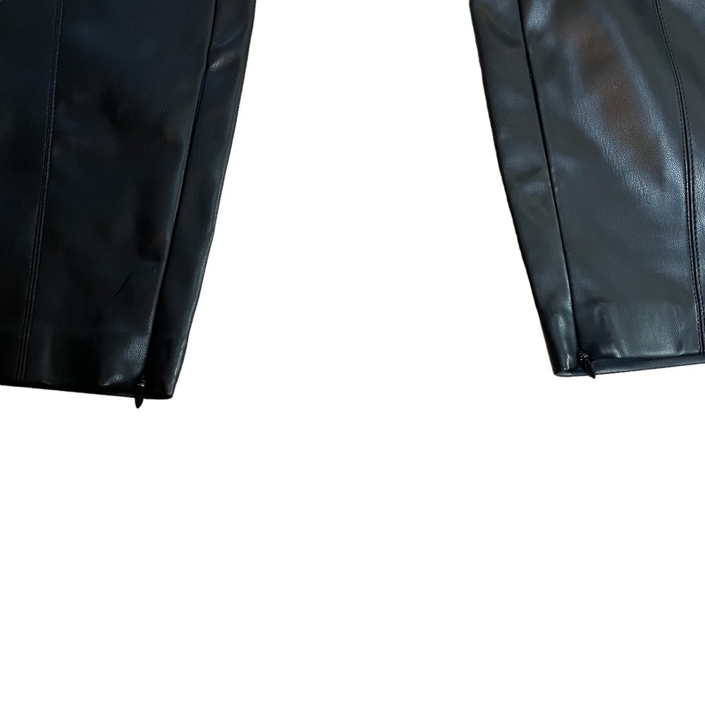 Truth by Republic Black Faux Leather High Rise Front Center Seam Pants Sz. 2 - Picture 3 of 9
